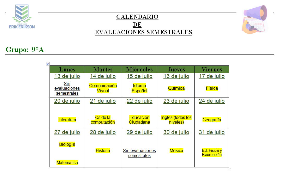 Adjunto Calendario de evaluaciones semestrales 9°A.PNG